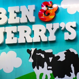 Ben & Jerry's ice cream sign